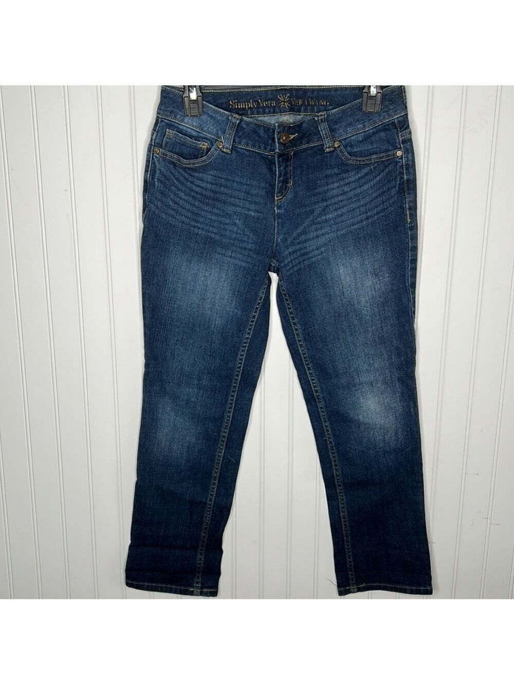 Vera Wang Straight Leg Stretch Jeans Size 4
